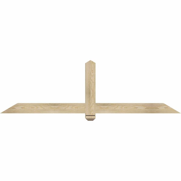 Ekena Millwork Eugene Rough Sawn Timber Gable Bracket, Douglas Fir, 72"W x 21"H x 4"D x 4"F, 7/12 Pitch GBW072X21X0404EUG00RDF - main